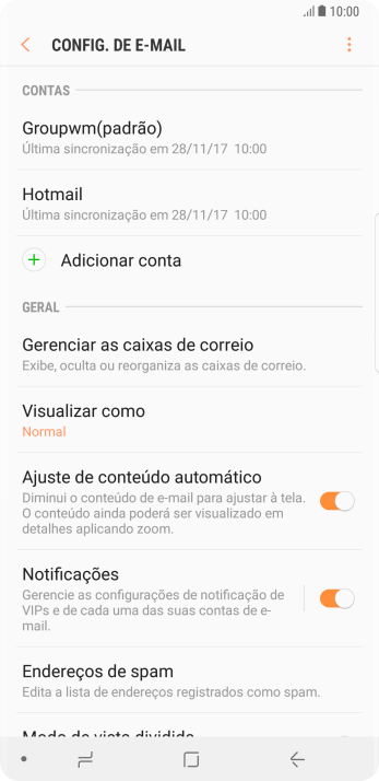 Pressione Notificações. Pressione Notificações.