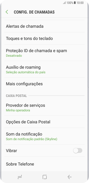 Pressione Mais configurações. Pressione Mais configurações.