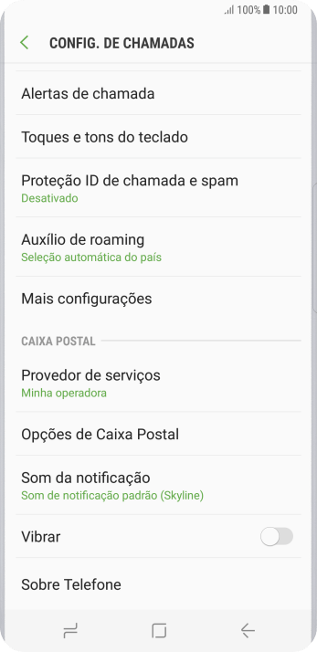 Pressione Mais configurações. Pressione Mais configurações.