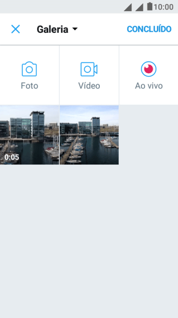 Pressione a foto ou o vídeo desejado. Pressione a foto ou o vídeo desejado.