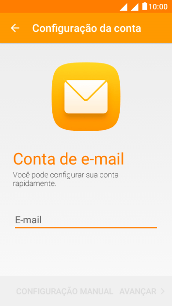 Pressione o campo de escrever, e digite o endereço de e-mail. Pressione o campo de escrever, e digite o endereço de e-mail.