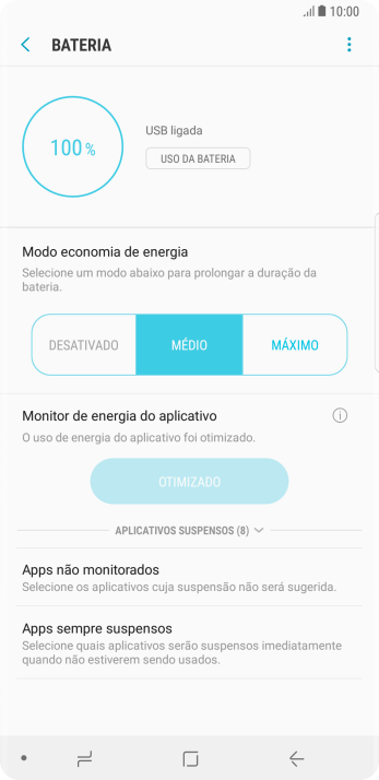 Pressione a tecla de início para finalizar e voltar à tela inicial. Pressione a tecla de início para finalizar e voltar à tela inicial.