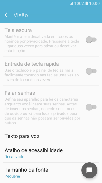 Pressione Texto para voz, e siga as indicações da tela para configurar a velocidade da fala. Pressione Texto para voz, e siga as indicações da tela para configurar a velocidade da fala.