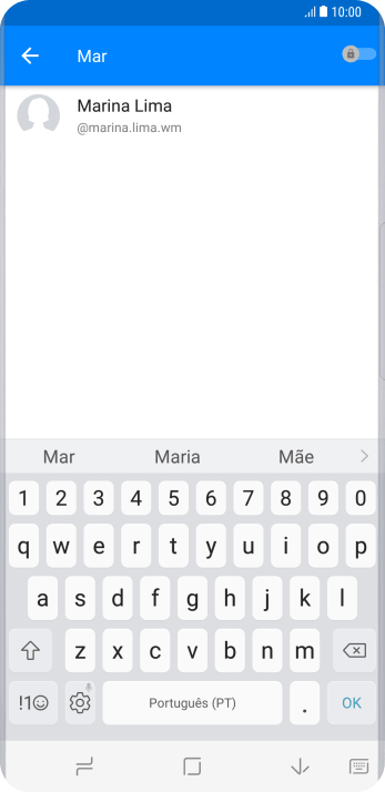 Pressione o contato desejado. Pressione o contato desejado.