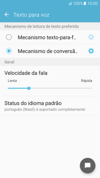 Pressione o ícone de configurações. Pressione o ícone de configurações.