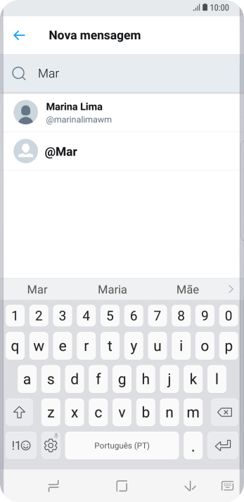 Pressione o contato desejado. Pressione o contato desejado.
