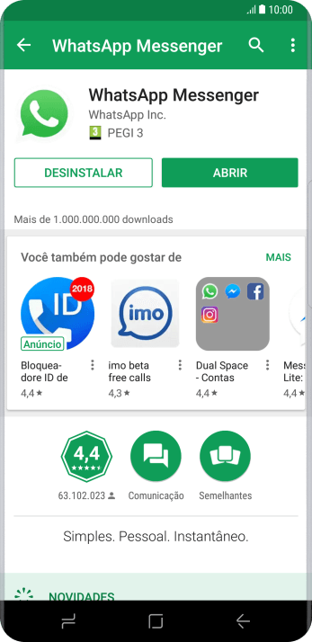 Pressione a tecla de início para finalizar e voltar à tela inicial. Pressione a tecla de início para finalizar e voltar à tela inicial.