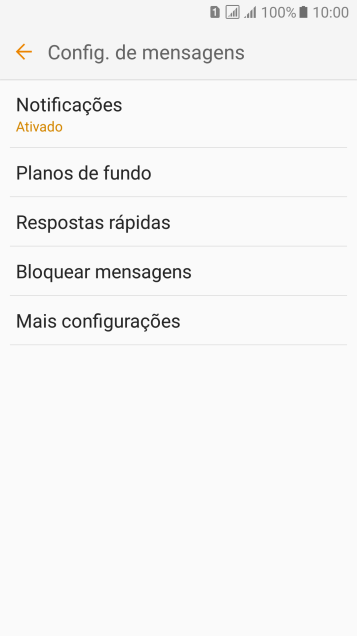 Pressione Mais configurações. Pressione Mais configurações.