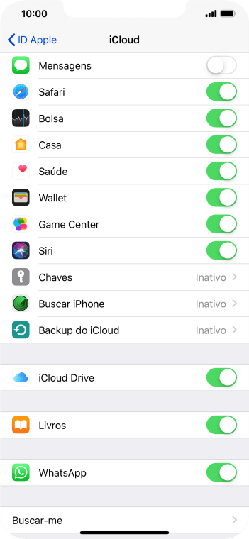 Pressione Buscar iPhone. Pressione Buscar iPhone.