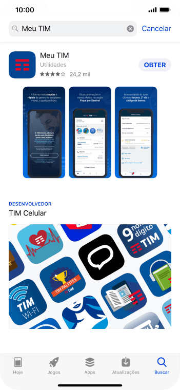 Pressione Meu TIM. Pressione Meu TIM.