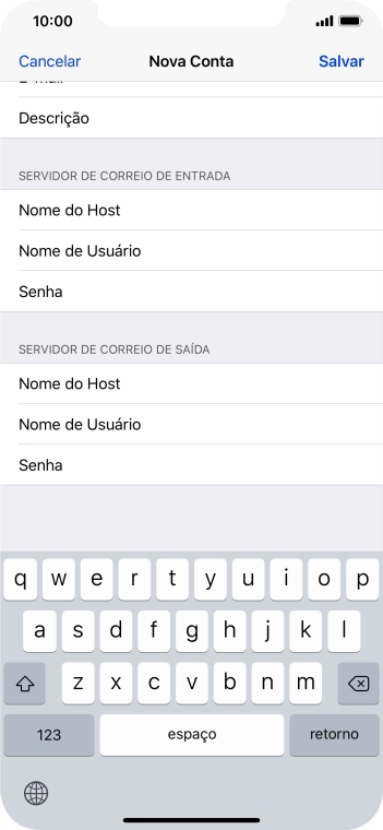 Pressione Salvar. Sua conta de e-mail agora está configurada. Se você quiser selecionar configurações adicionais de servidores de entrada e de saída, você deve seguir os seguintes passos. Pressione Salvar. Sua conta de e-mail agora está configurada. Se você quiser selecionar configurações adicionais de servidores de entrada e de saída, você deve seguir os seguintes passos.