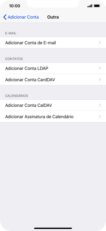 Pressione Adicionar Conta de E-mail. Pressione Adicionar Conta de E-mail.