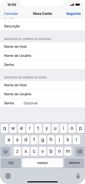 Pressione Senha, e digite a senha do servidor de saída de e-mail do seu mail- provedor. Pressione Senha, e digite a senha do servidor de saída de e-mail do seu mail- provedor.