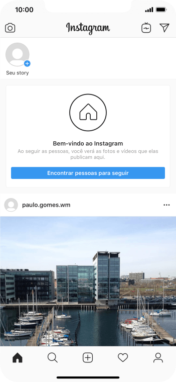 Pressione o ícone de busca. Pressione o ícone de busca.