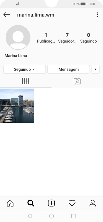 Pressione o ícone de busca. Pressione o ícone de busca.