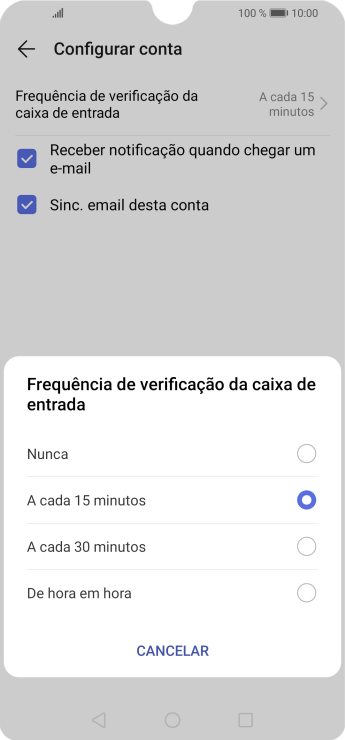 Pressione a configuração desejada. Pressione a configuração desejada.