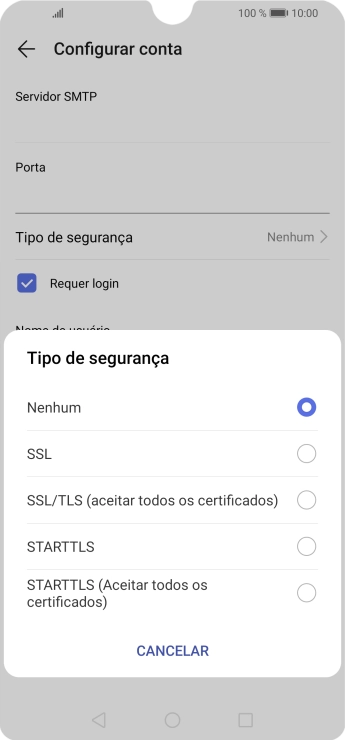 Pressione Nenhum para desativar a função. Pressione Nenhum para desativar a função.