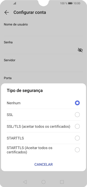 Pressione Nenhum para desativar a função. Pressione Nenhum para desativar a função.