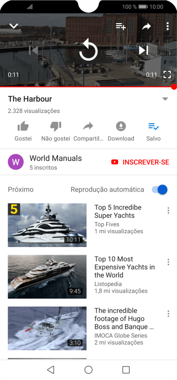 Pressione a tecla de início para finalizar e voltar à tela inicial. Pressione a tecla de início para finalizar e voltar à tela inicial.