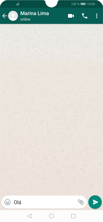 Pressione o ícone de enviar. Pressione o ícone de enviar.