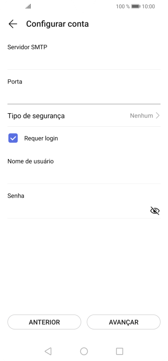 Pressione Tipo de segurança. Pressione Tipo de segurança.