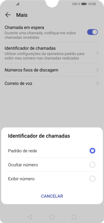Pressione Exibir número para ativar a identificação do seu número. Pressione Exibir número para ativar a identificação do seu número.