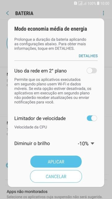Pressione APLICAR para ativar a função. Pressione APLICAR para ativar a função.