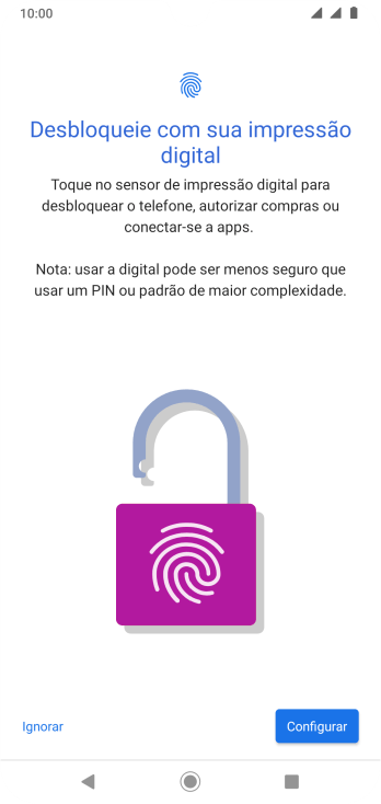 Pressione Configurar. Pressione Configurar.