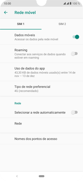 Se você quiser selecionar a rede automaticamente, deve pressionar indicador ao lado de Se você quiser selecionar a rede automaticamente, deve pressionar indicador ao lado de