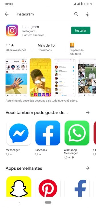 Pressione Instagram. Pressione Instagram.
