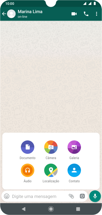 Pressione Galeria, e navegue até a pasta desejada. Pressione Galeria, e navegue até a pasta desejada.