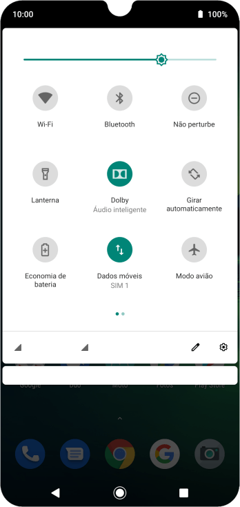 Pressione o ícone de configurações. Pressione o ícone de configurações.