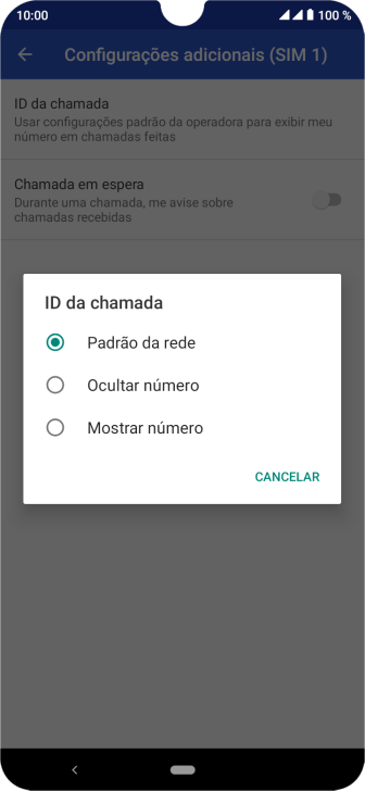 Pressione Mostrar número para ativar a identificação do seu número. Pressione Mostrar número para ativar a identificação do seu número.