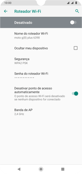 Pressione Senha do roteador Wi-Fi. Pressione Senha do roteador Wi-Fi.