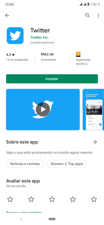 Pressione Instalar, e siga as indicações da tela para instalar o app. Pressione Instalar, e siga as indicações da tela para instalar o app.