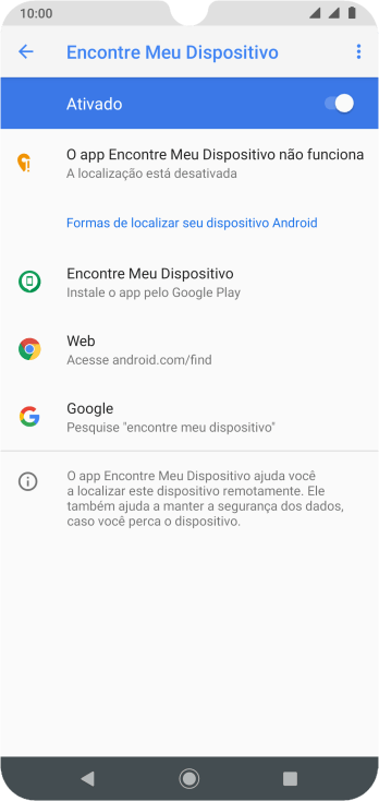 Pressione o indicador para ativar a função. Pressione o indicador para ativar a função.
