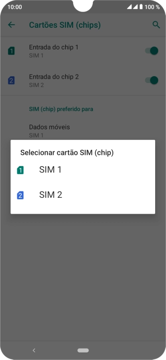 Pressione o chip desejado. Pressione o chip desejado.
