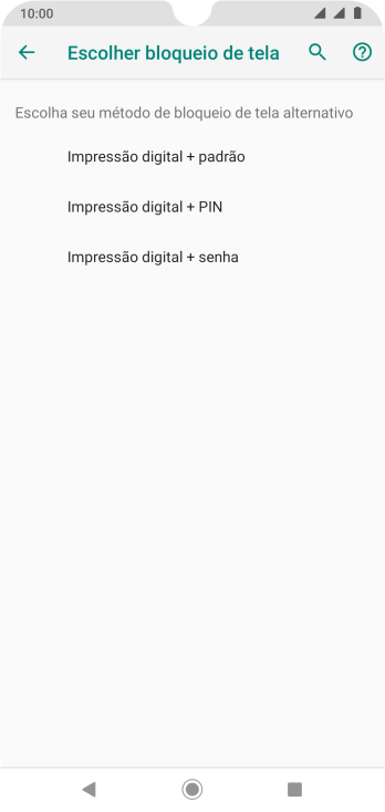 Pressione o código de bloqueio desejado, e siga as instruções da tela para criar um código extra. Pressione o código de bloqueio desejado, e siga as instruções da tela para criar um código extra.