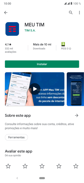 Pressione Instalar, e siga as indicações da tela para instalar o app. Pressione Instalar, e siga as indicações da tela para instalar o app.