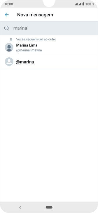 Pressione o contato desejado. Pressione o contato desejado.