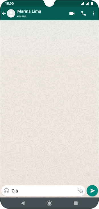 Pressione o ícone de enviar. Pressione o ícone de enviar.