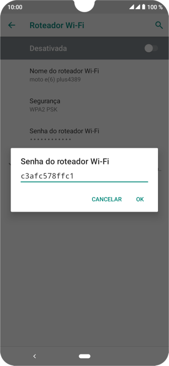 Digite a senha desejada e pressione OK. Digite a senha desejada e pressione OK.