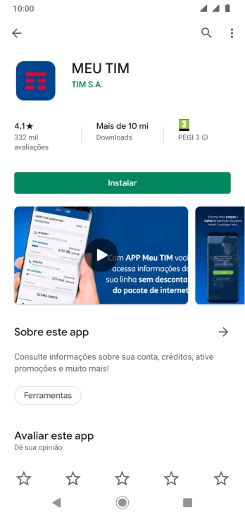 Pressione Instalar, e siga as indicações da tela para instalar o app. Pressione Instalar, e siga as indicações da tela para instalar o app.