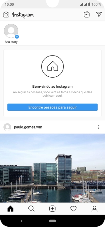 Pressione o ícone de busca. Pressione o ícone de busca.
