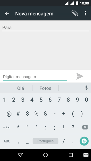 Pressione os números ou caracteres desejados. Pressione os números ou caracteres desejados.