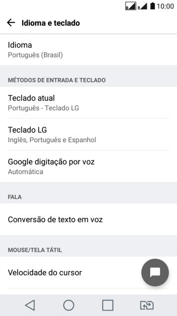 Pressione Conversão de texto em voz. Pressione Conversão de texto em voz.