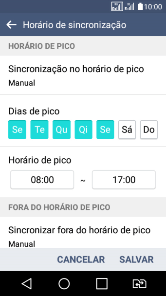 Pressione Sincronização no horário de pico. Pressione Sincronização no horário de pico.