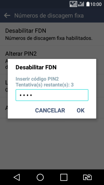 Digite o código PIN2, e pressione OK. Digite o código PIN2, e pressione OK.
