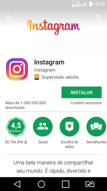 Pressione INSTALAR, e siga as indicações da tela para instalar o app. Pressione INSTALAR, e siga as indicações da tela para instalar o app.