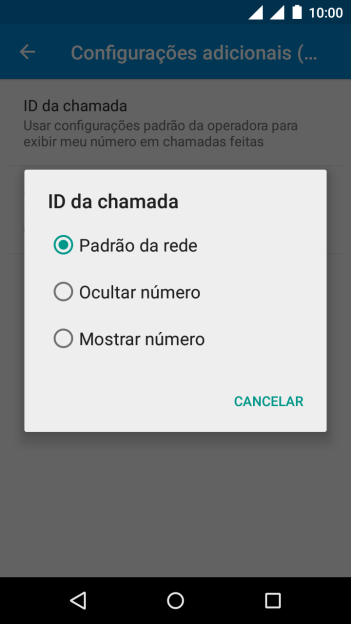 Pressione Mostrar número para ativar a identificação do seu número. Pressione Mostrar número para ativar a identificação do seu número.